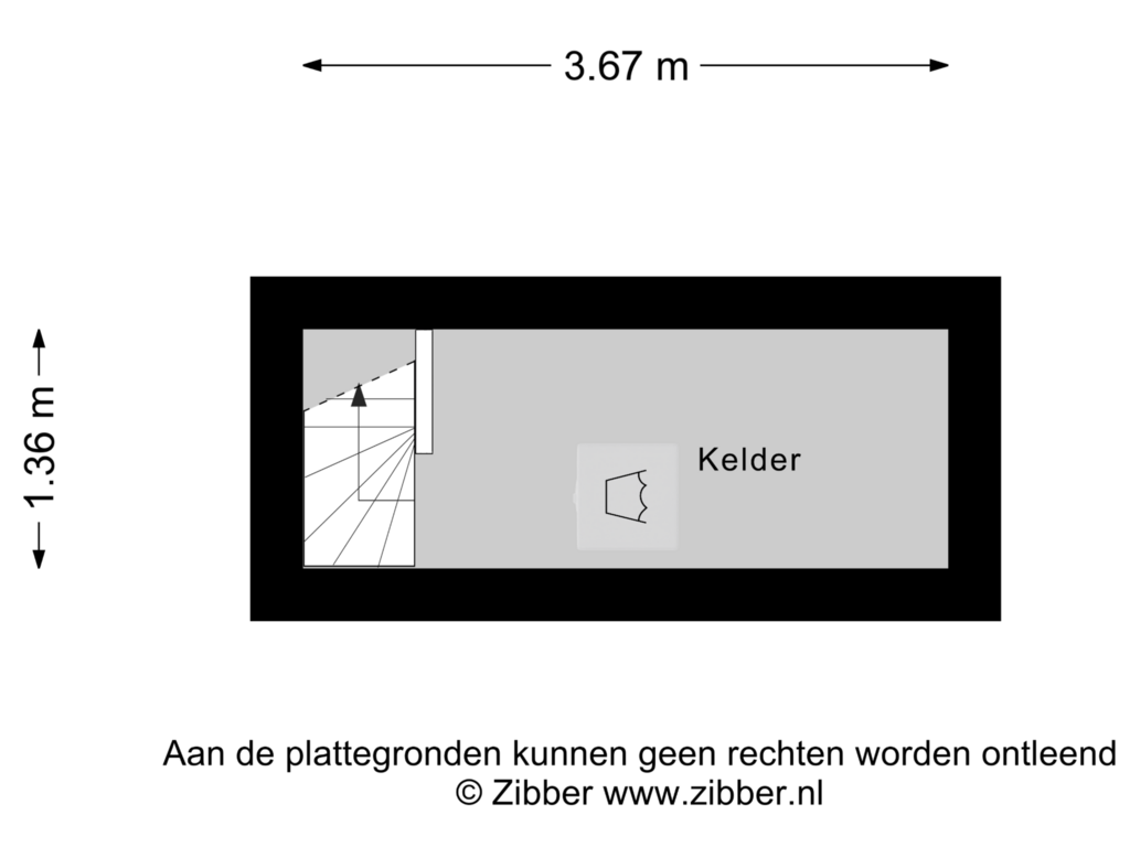 Bekijk plattegrond van kelder van 1e Wormenseweg 154