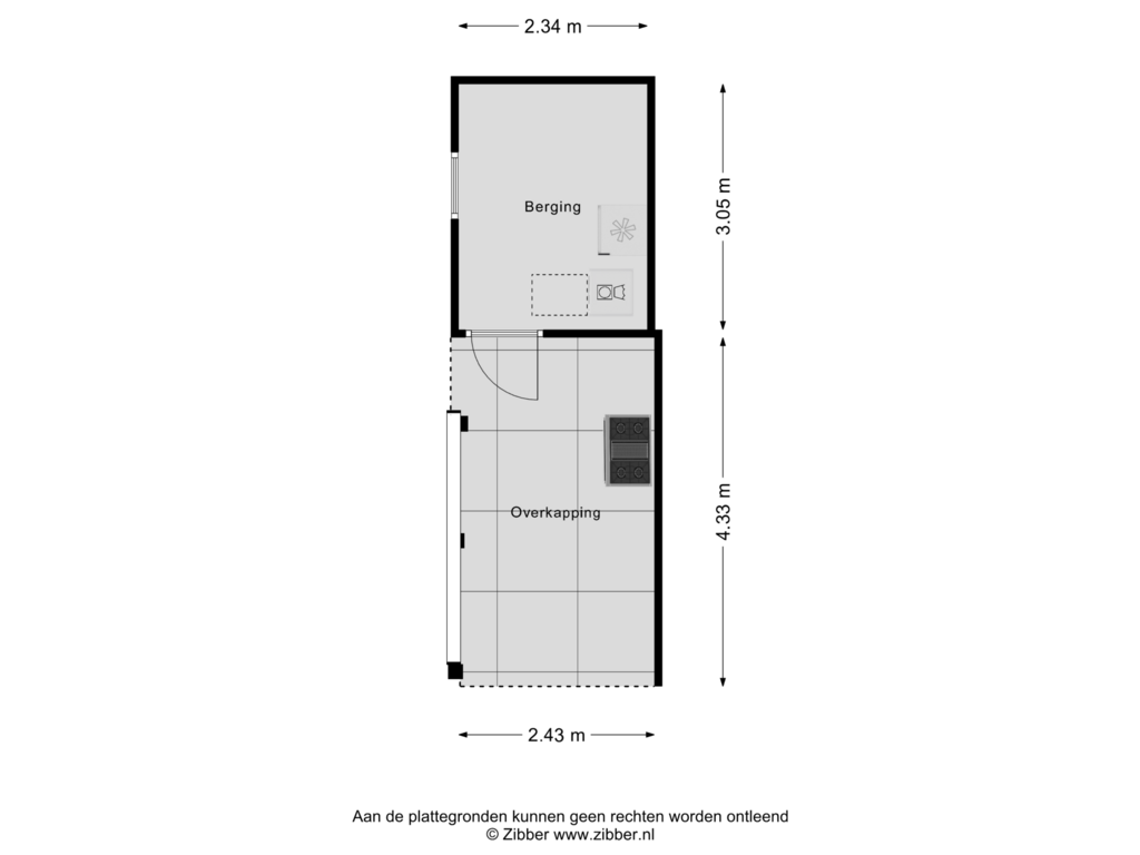 Bekijk plattegrond van Berging van 1e Wormenseweg 154