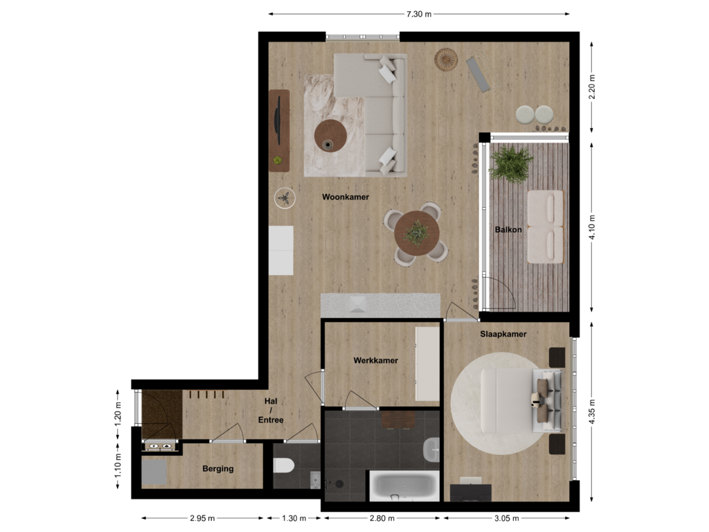 View floorplan of First floor of Veldstraat 16-A11