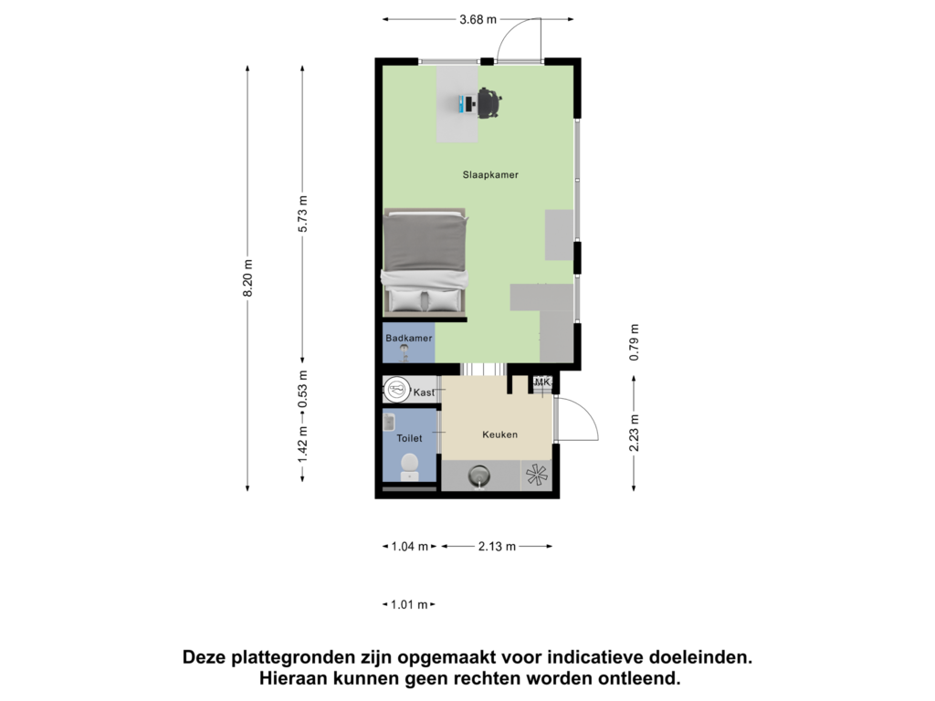 Bekijk plattegrond van Gastenverblijf van De Oeverloper 451