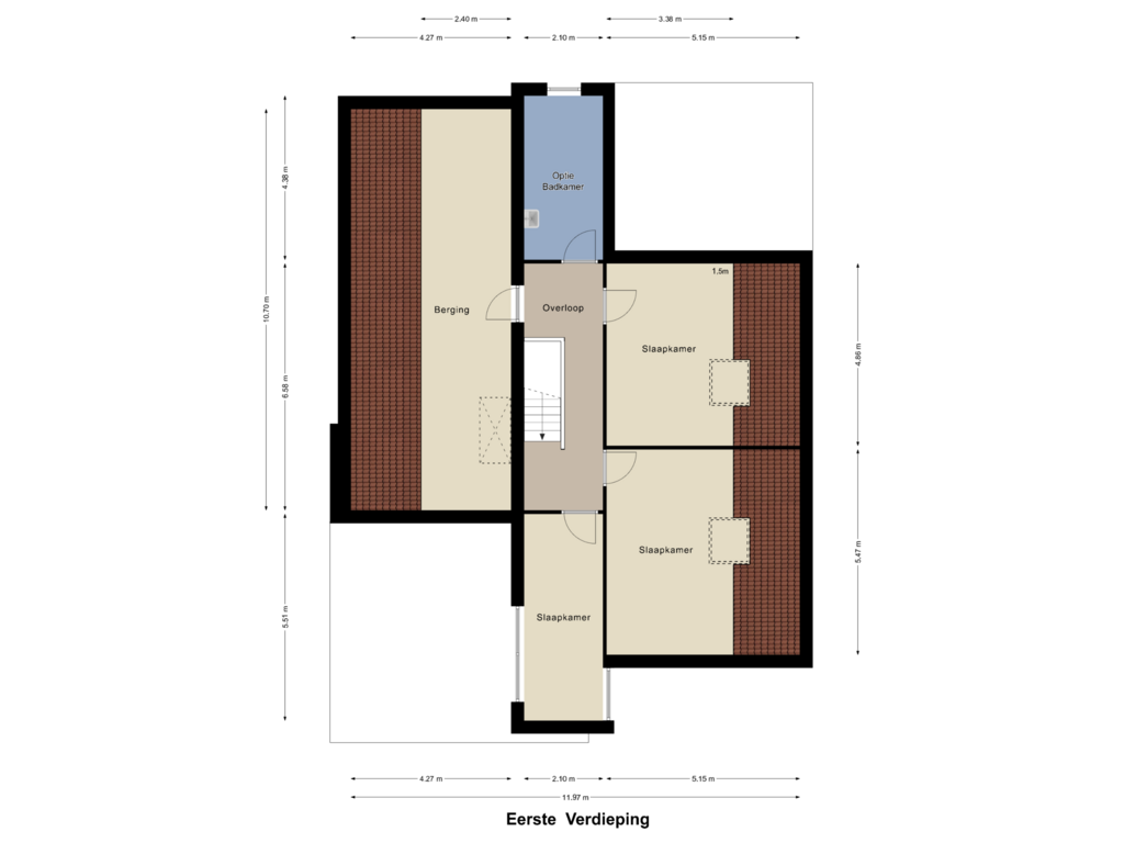 Bekijk plattegrond van Eerste  Verdieping van Winkelveld 11