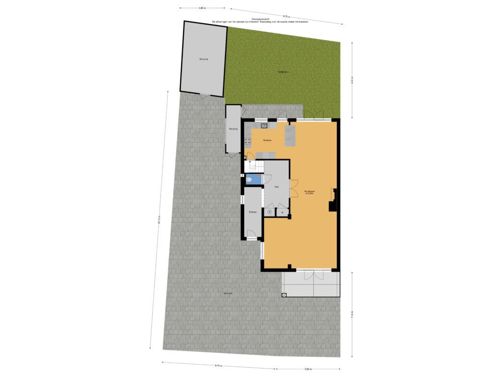 Bekijk plattegrond van Perceeloverzicht van Nieuwe Parklaan 116