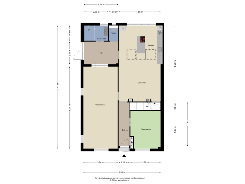 View floorplan of Begane Grond of Schutsboomstraat 74