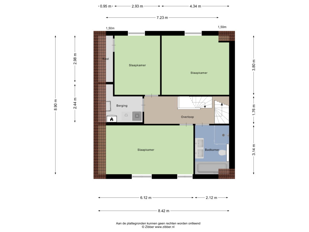 View floorplan of Eerste Verdieping of Schutsboomstraat 74