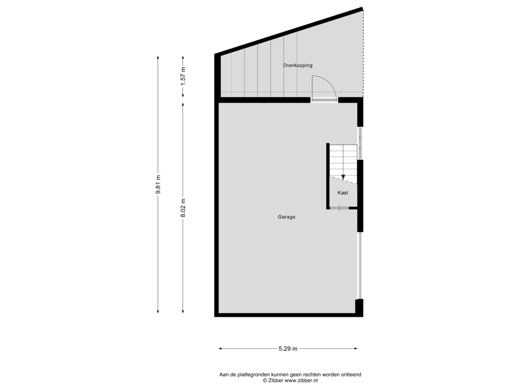 View floorplan of Garage of Schutsboomstraat 74