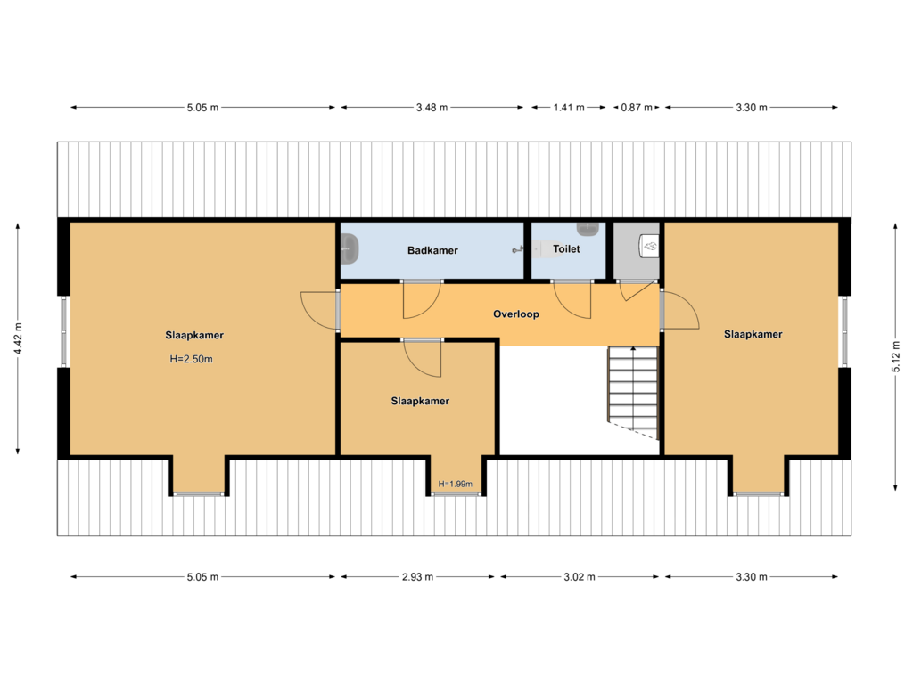 Bekijk plattegrond van Verdieping van Ambachtlaan 1