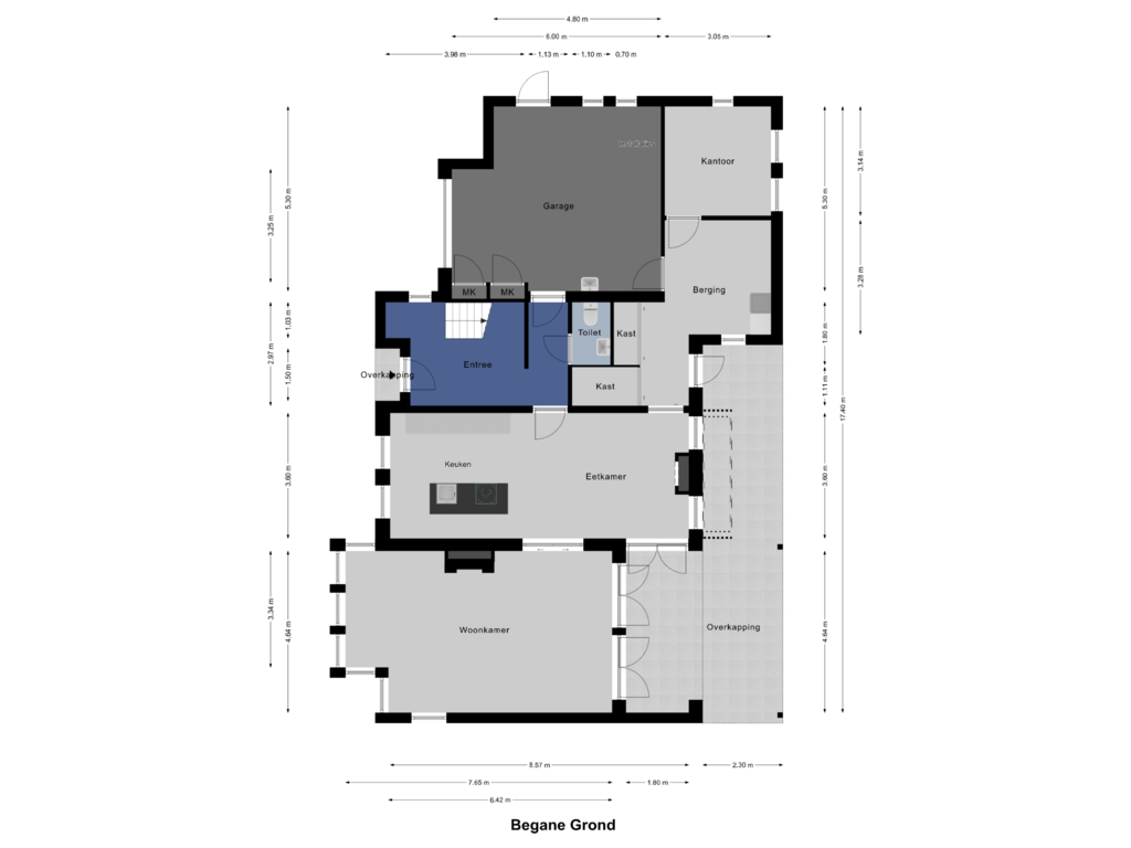 Bekijk plattegrond van Begane Grond van Driebokstraat 7