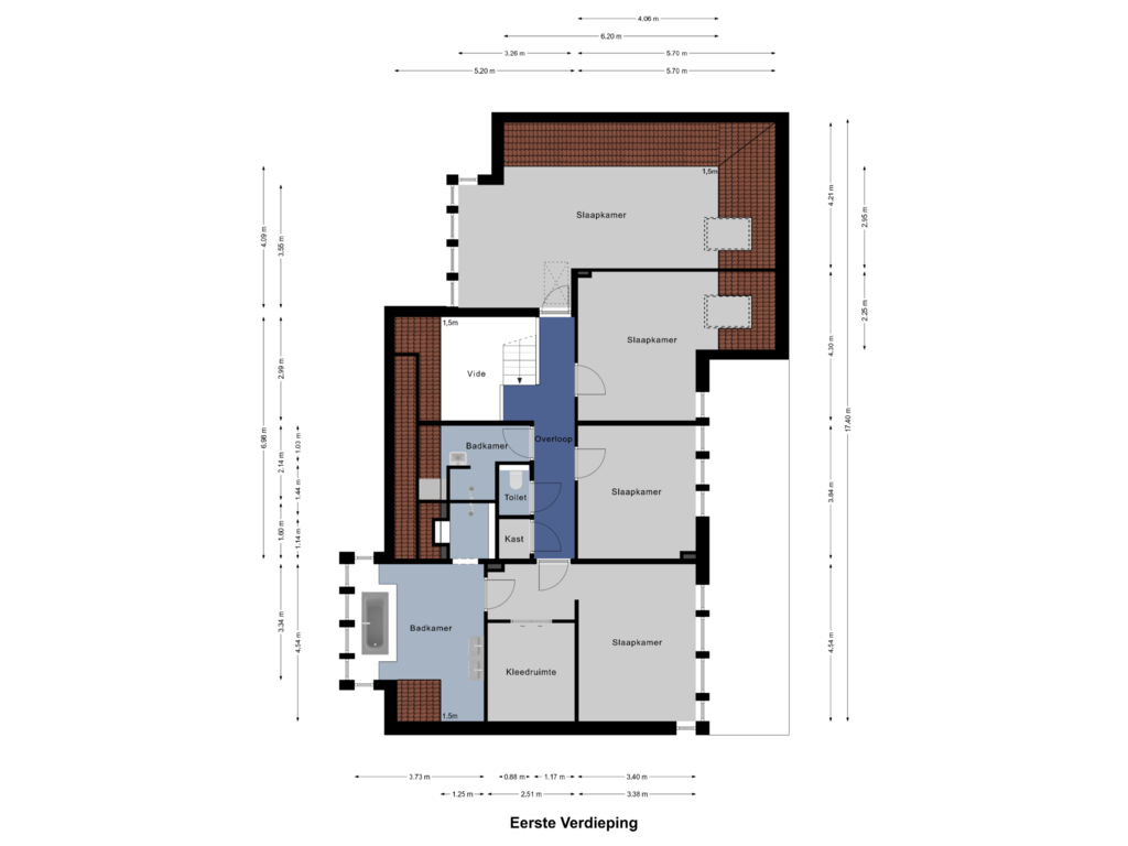 Bekijk plattegrond van Eerste Verdieping van Driebokstraat 7