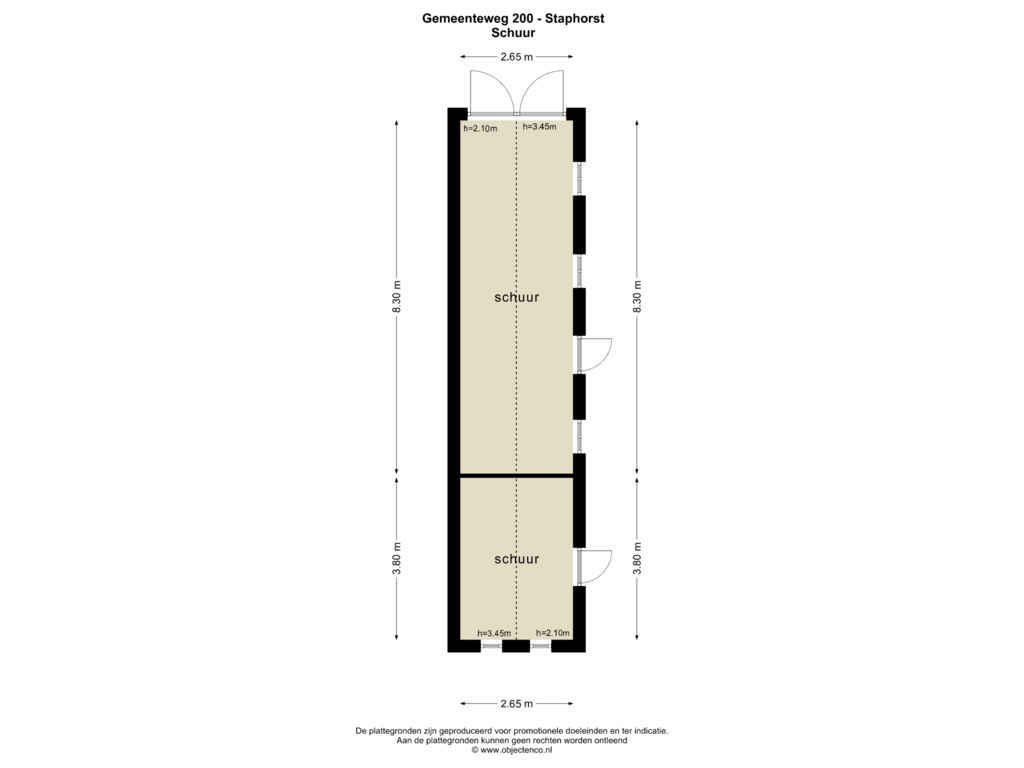 View floorplan of SCHUUR of Gemeenteweg 200