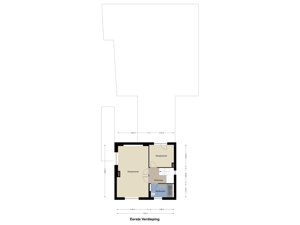 View floorplan of Eerste Verdieping of Daalakkerstraat 17