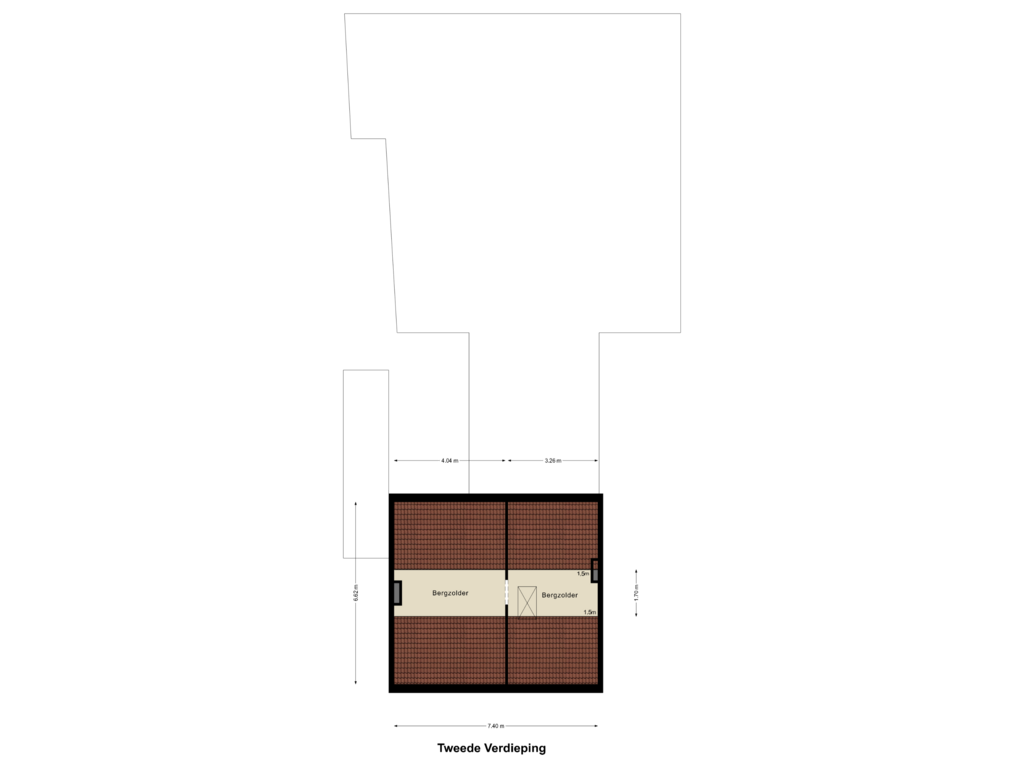 View floorplan of Tweede Verdieping of Daalakkerstraat 17