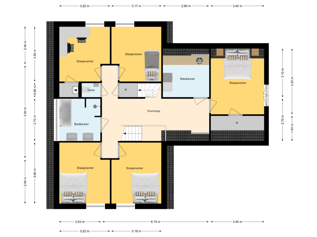 View floorplan of 1e Verdieping of Molendijk 17