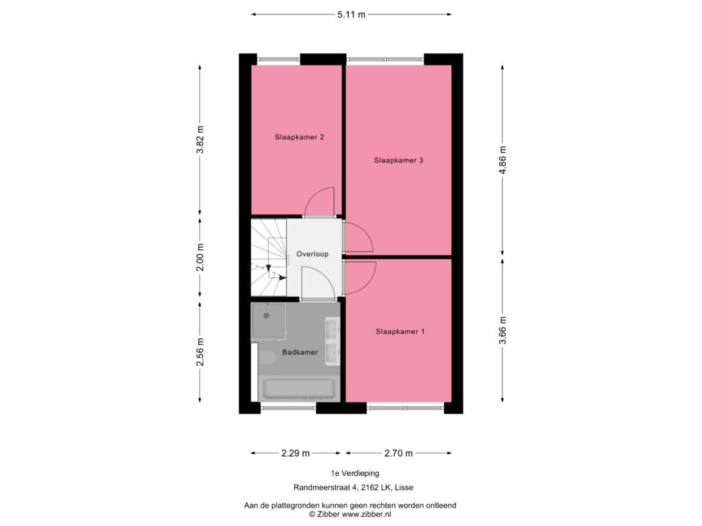 Bekijk plattegrond van 1e Verdieping van Randmeerstraat 4