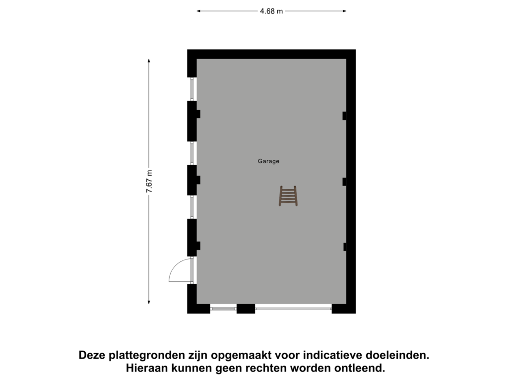 Bekijk plattegrond van Garage van Turfmarkt 89