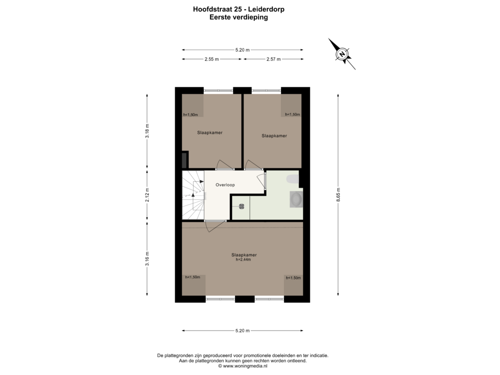 Bekijk plattegrond van 1e_verd van Hoofdstraat 25