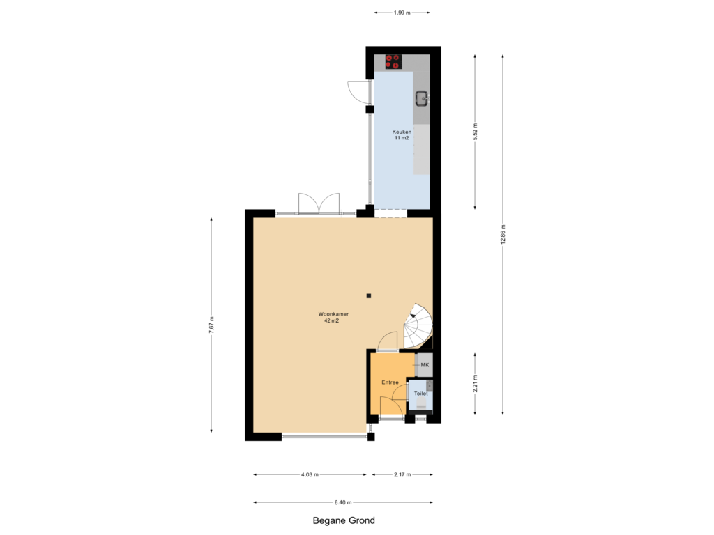 View floorplan of Begane Grond of Meerndijk 25