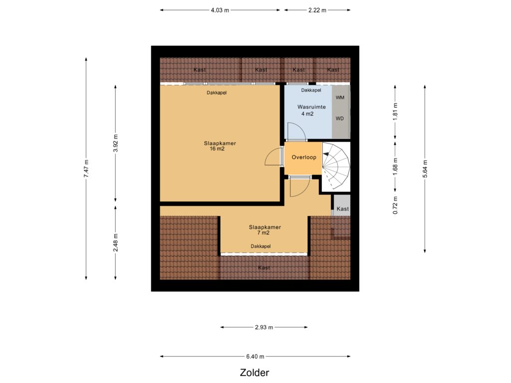 View floorplan of Zolder of Meerndijk 25