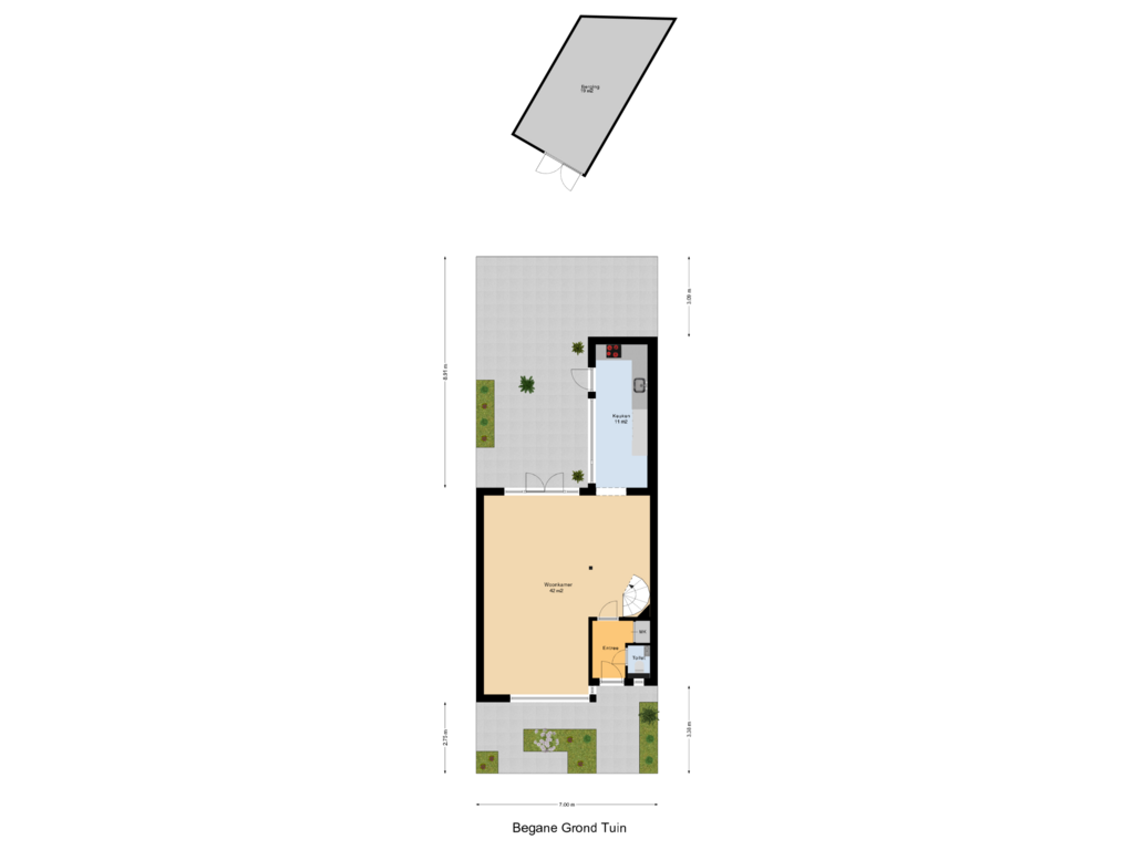 View floorplan of Begane Grond Tuin of Meerndijk 25