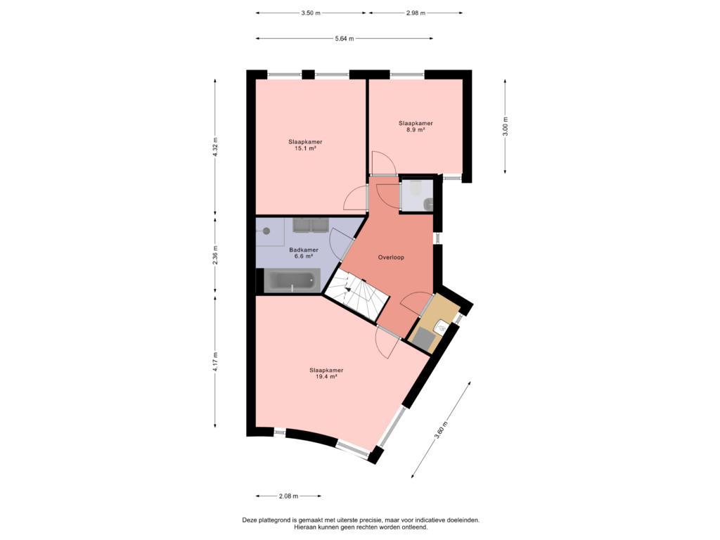 Bekijk plattegrond van 1e Verdieping van Torenvalk 3