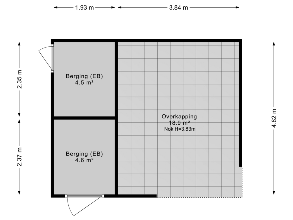 Bekijk plattegrond van Berging van Zandherenlaan 4