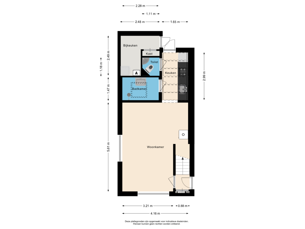 Bekijk plattegrond van Begane grond van Franse Pad 2