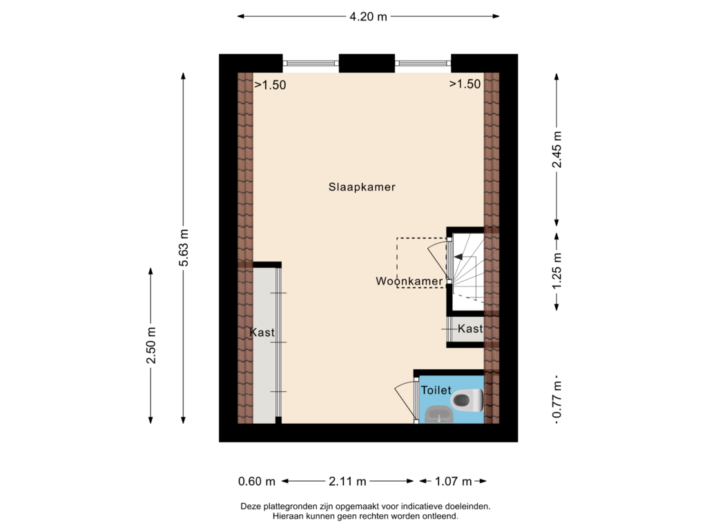 Bekijk plattegrond van Eerste verdieping van Franse Pad 2