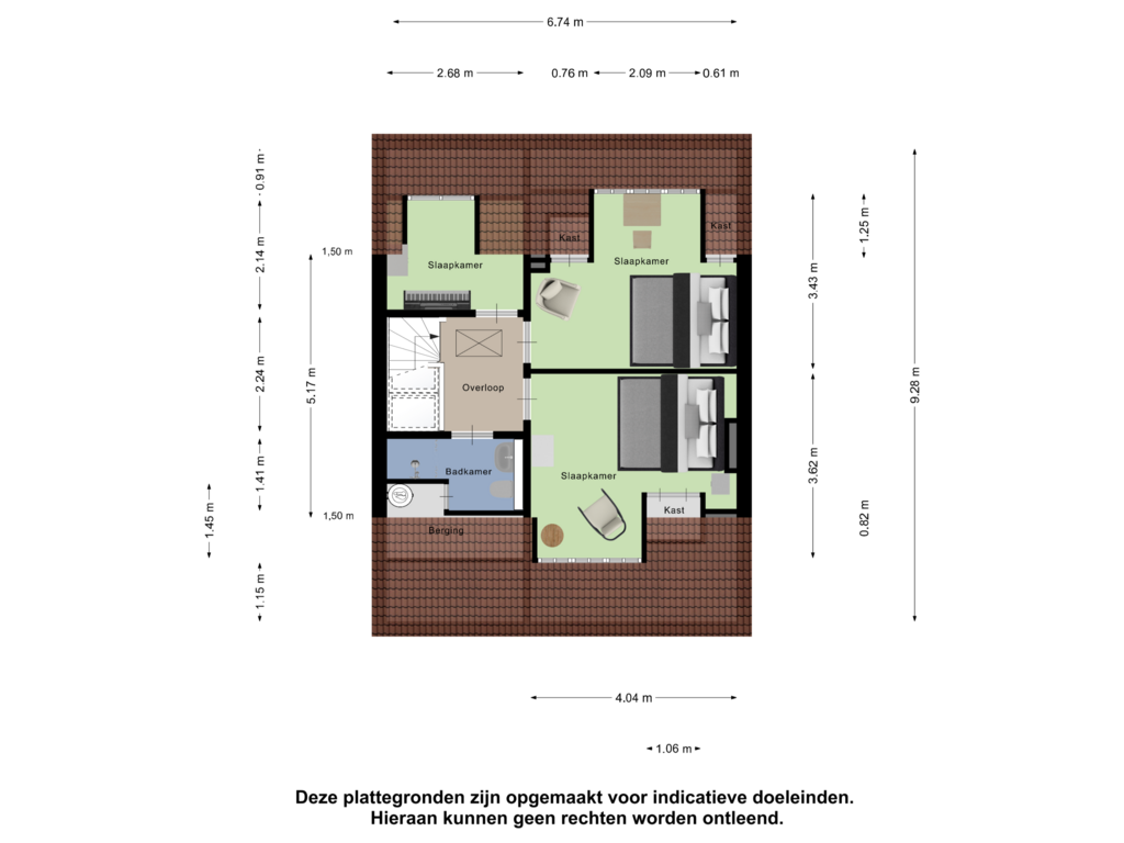 Bekijk plattegrond van Tweede Verdieping van Goorstraat 8