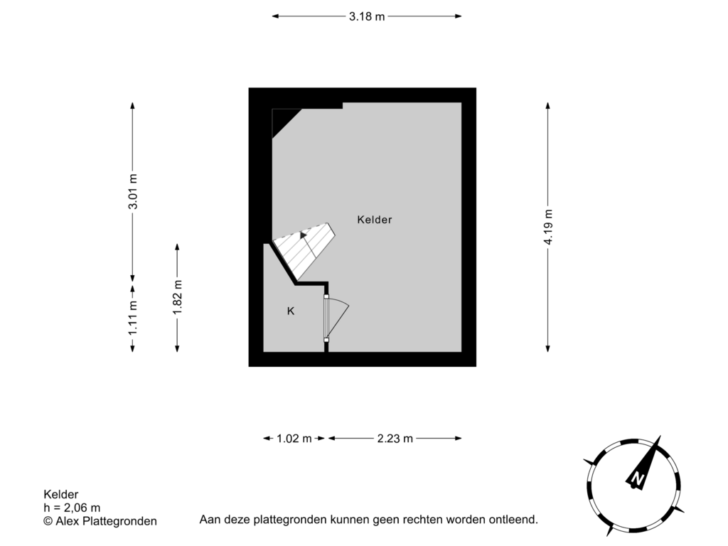 Bekijk plattegrond van Kelder van Oranjelaan 10