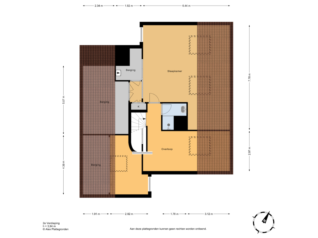 Bekijk plattegrond van 2e Verdieping van Oranjelaan 10