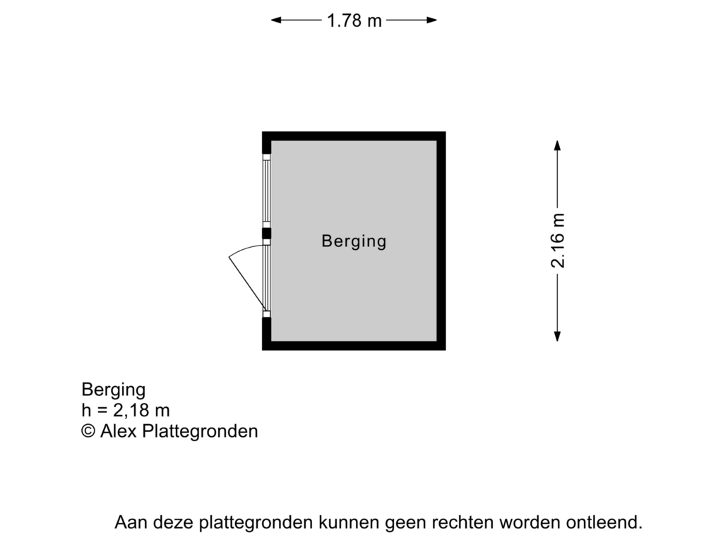 Bekijk plattegrond van Berging van Oranjelaan 10