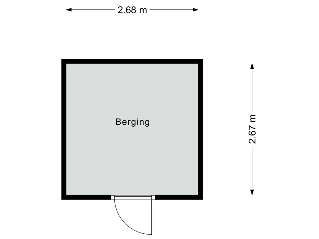 Bekijk plattegrond van Berging van Maandenweg 25