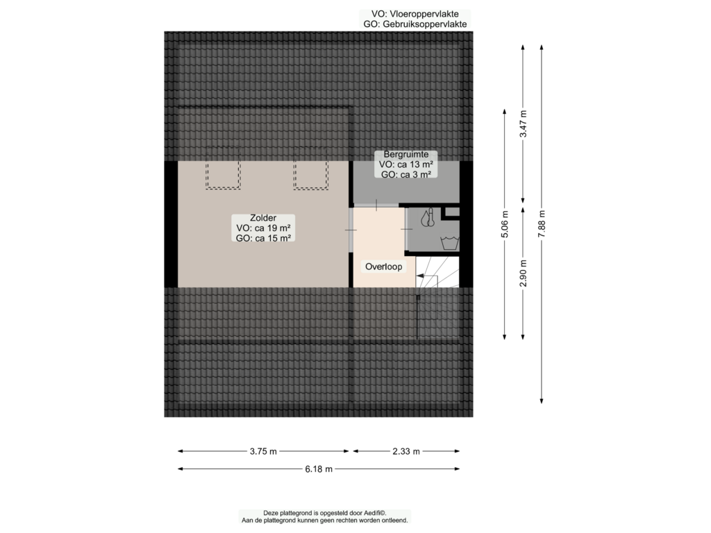 Bekijk plattegrond van Tweede verdieping van Geerakkers 38