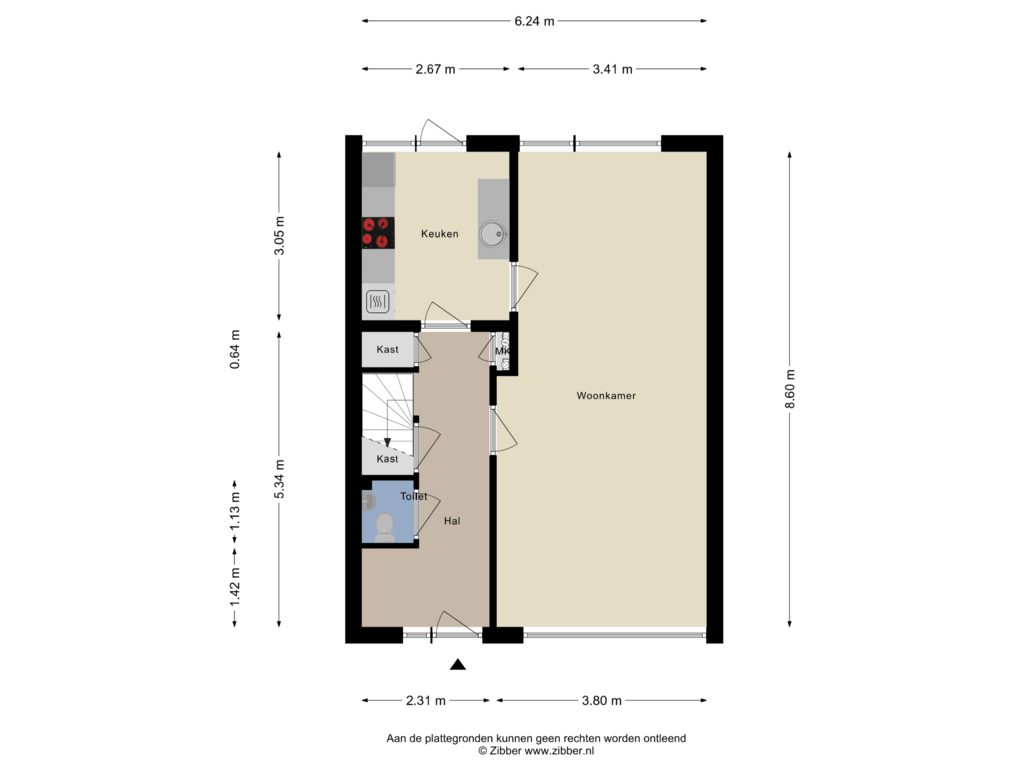 Bekijk plattegrond van Begane Grond van Zwaluwstraat 13