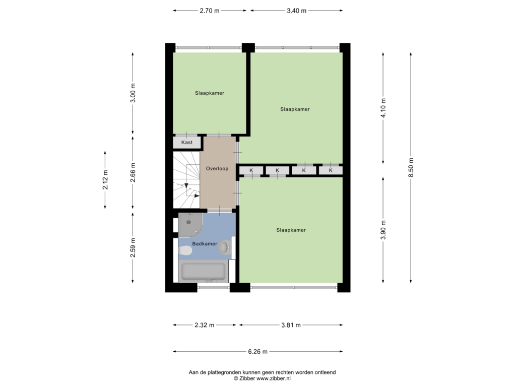 Bekijk plattegrond van Eerste Verdieping van Zwaluwstraat 13