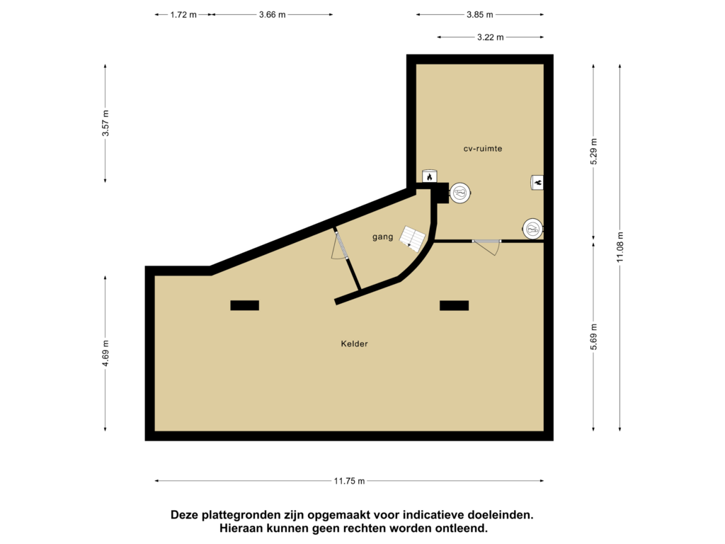 Bekijk plattegrond van Souterrain van De Scheifelaar 207