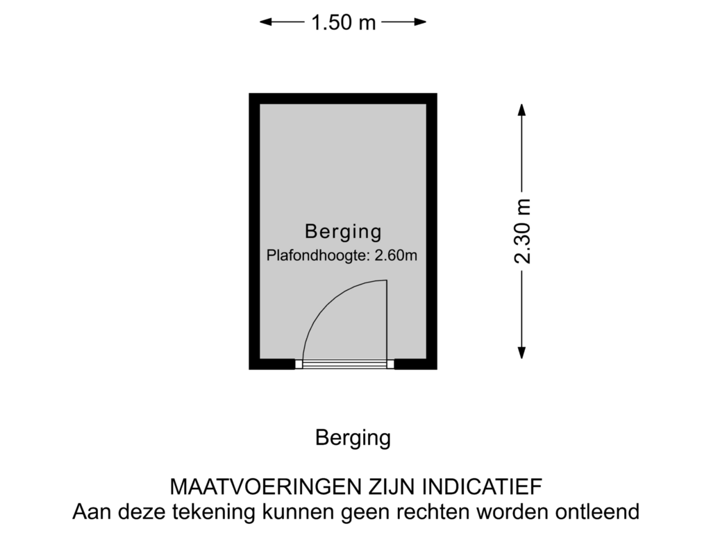 View floorplan of Berging of Beethovenlaan 204