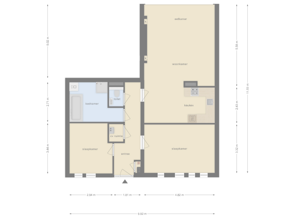 Bekijk plattegrond van First floor van Korendijk 51