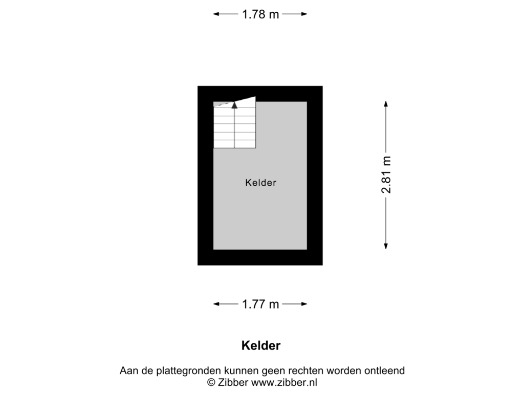 View floorplan of Kelder of Hoofdstraat 261