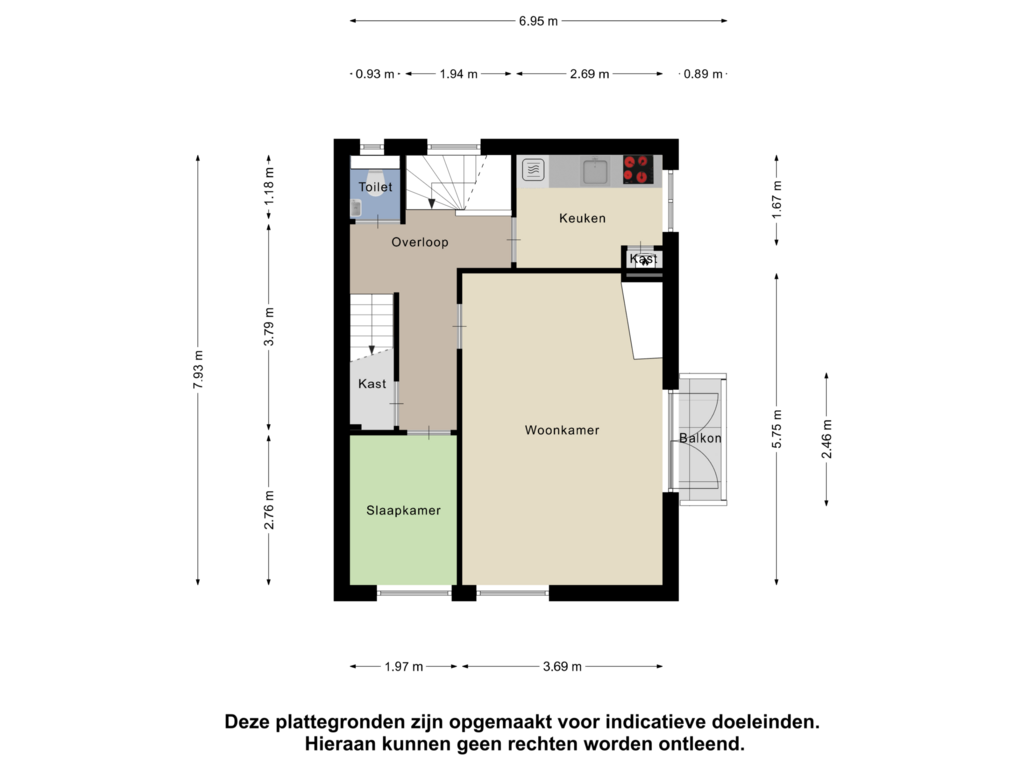 View floorplan of Eerste Verdieping of Pietersbergseweg 10