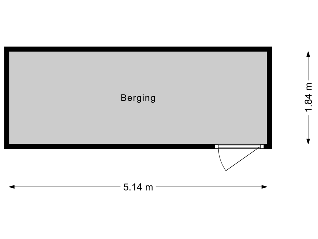 View floorplan of Berging of Schubertlaan 323