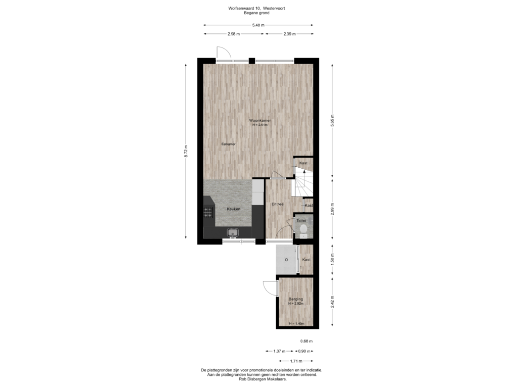 Bekijk plattegrond van Begane grond van Wolfsenwaard 10