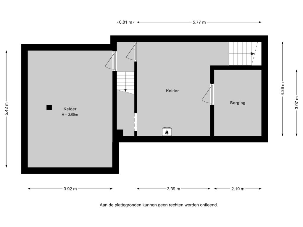 Bekijk plattegrond van Kelder van Park Arenberg 9