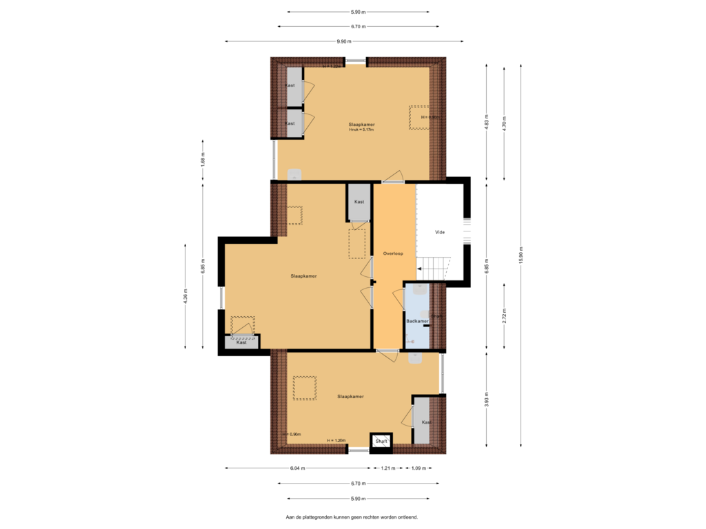 Bekijk plattegrond van 2e verdieping van Park Arenberg 9