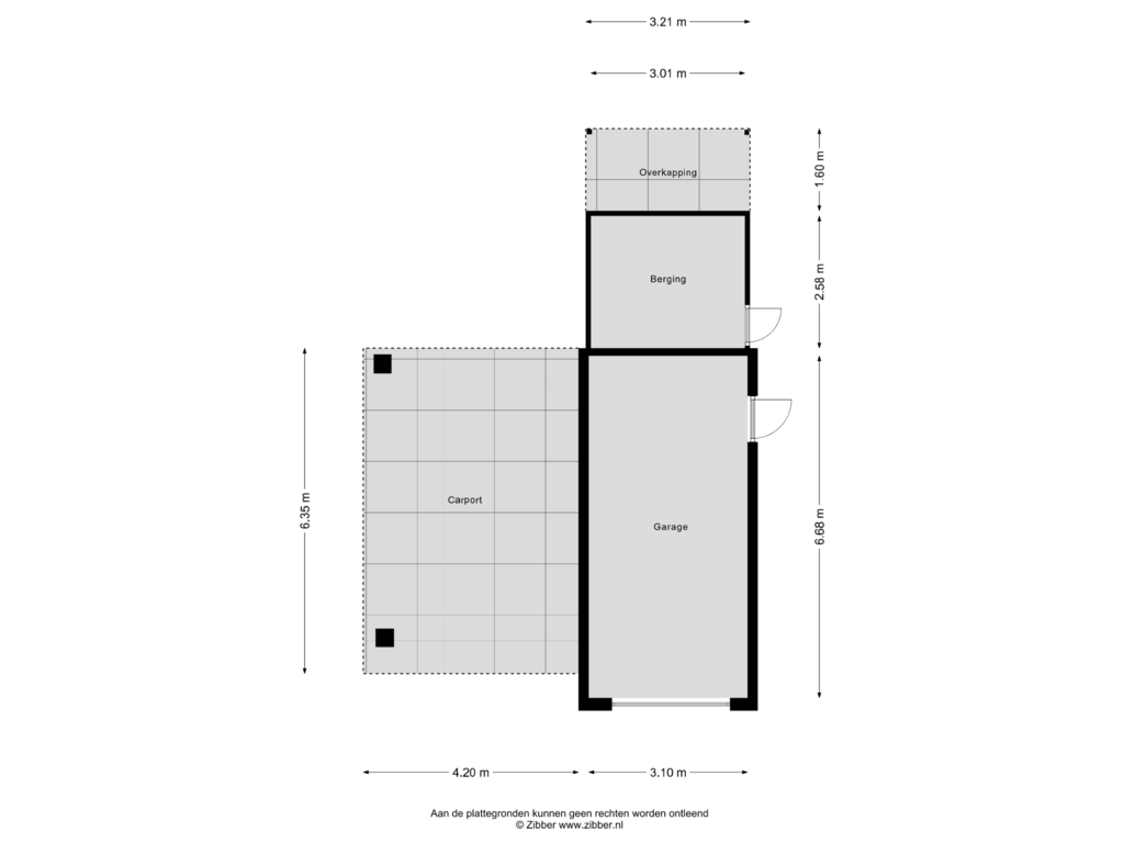 View floorplan of Garage of Kapelstraat 10