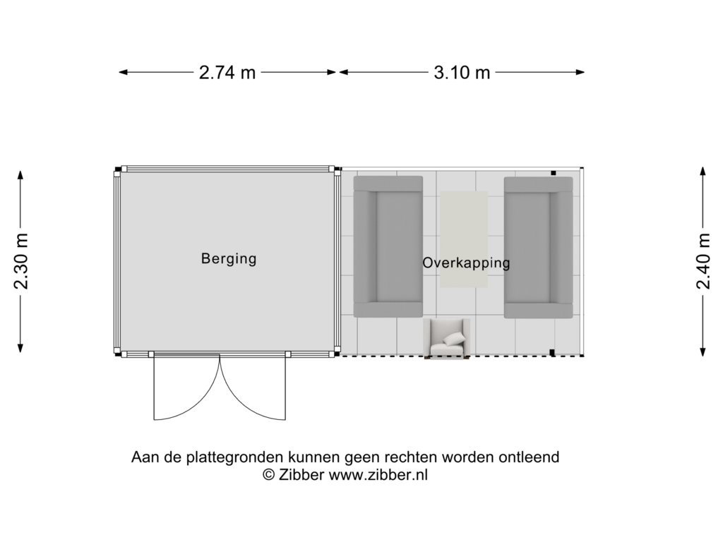 View floorplan of Berging of Kapelstraat 10