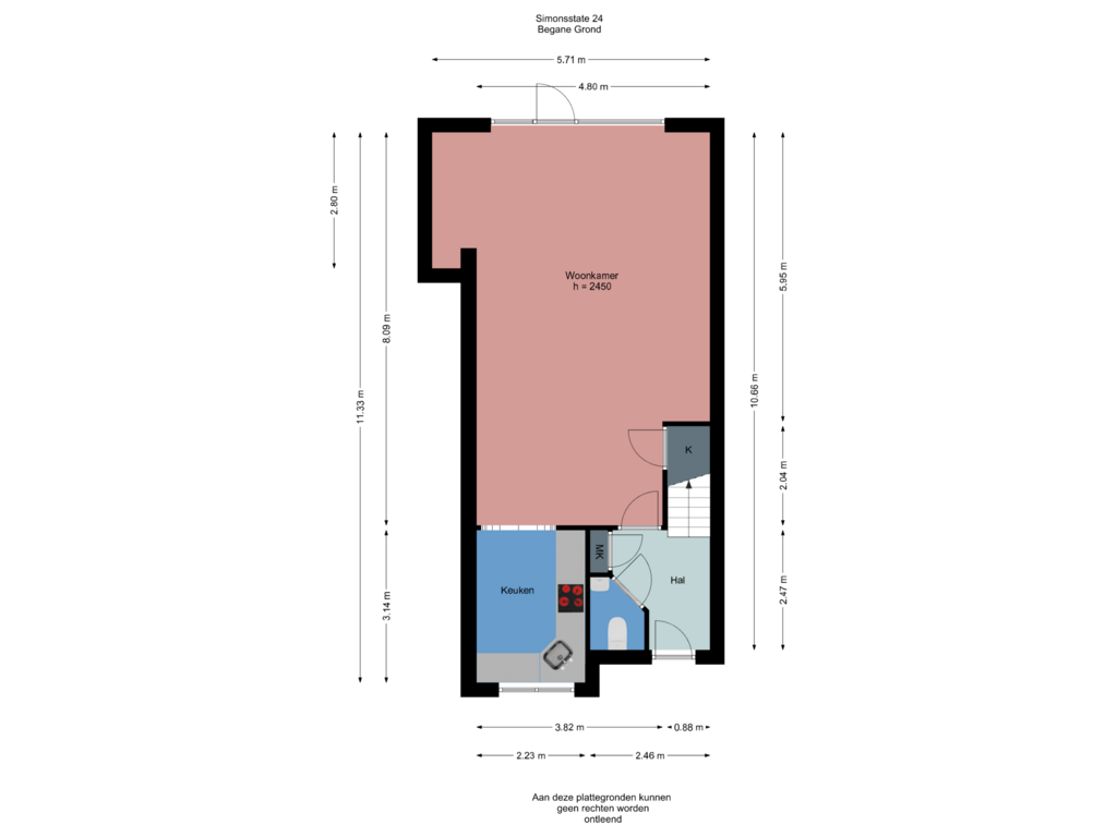 Bekijk plattegrond van Begane Grond van Simonsstate 24