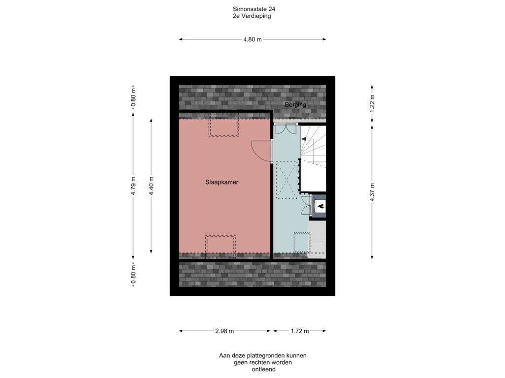 Bekijk plattegrond van 2e Verdieping van Simonsstate 24