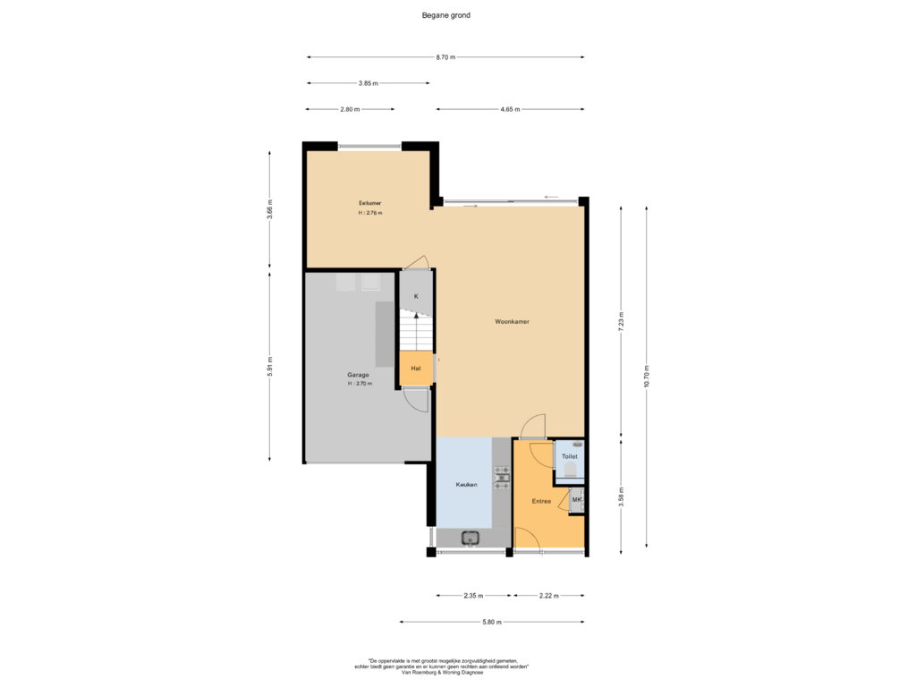 Bekijk plattegrond van Begane grond van Marezatendreef 36