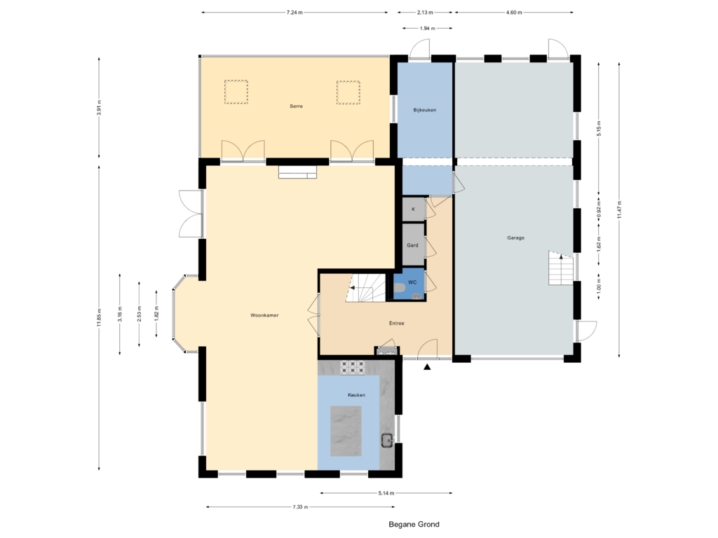 Bekijk plattegrond van Begane Grond van Preludestraat 10