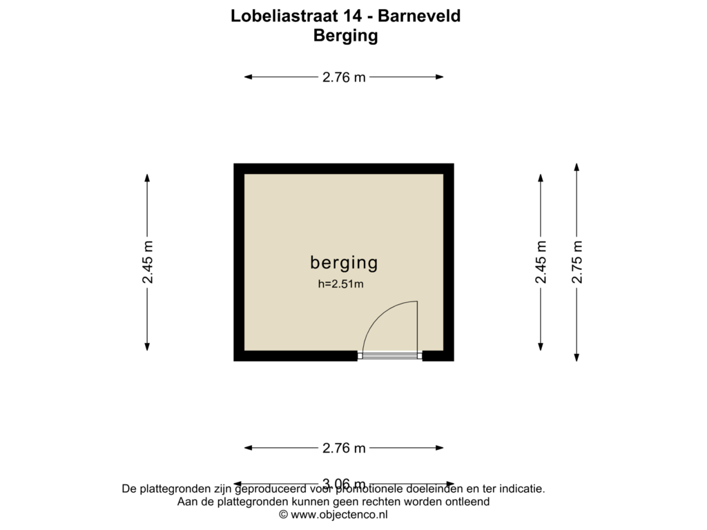 Bekijk plattegrond van Berging van Lobeliastraat 14